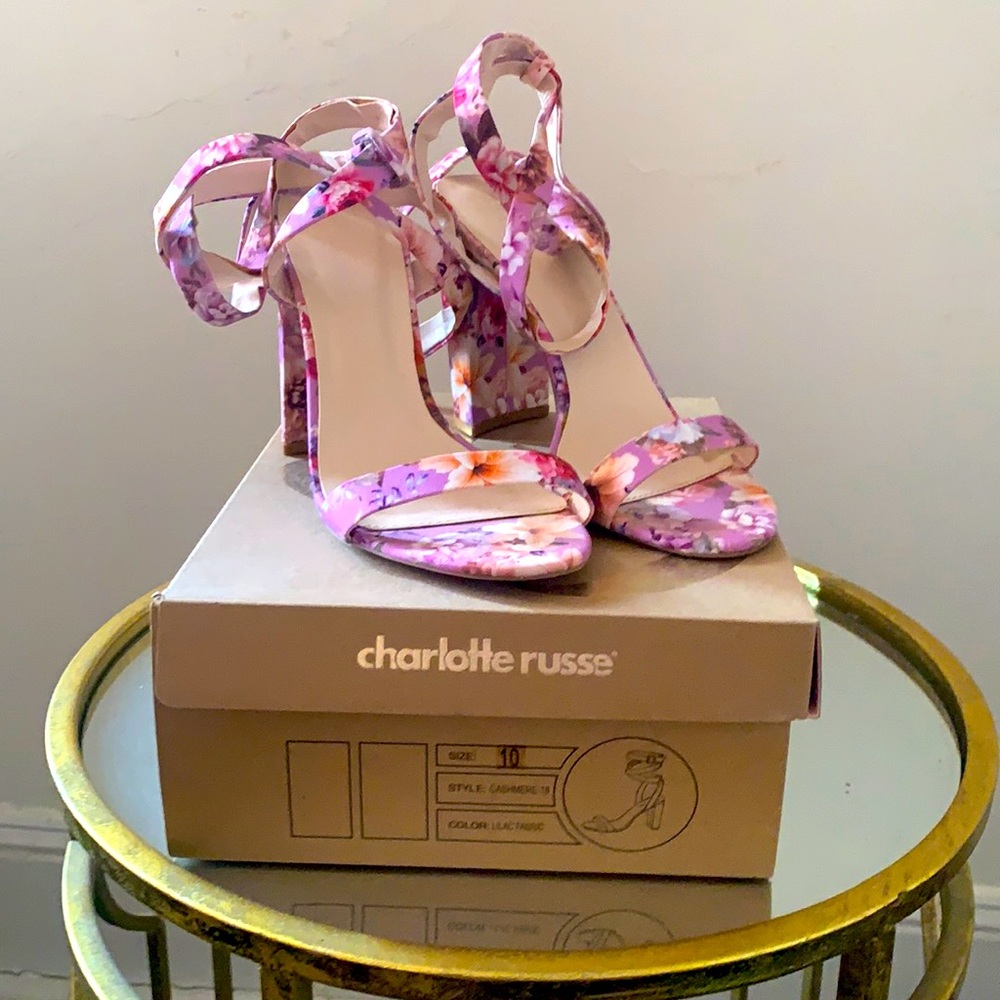Floral Lilac Heels